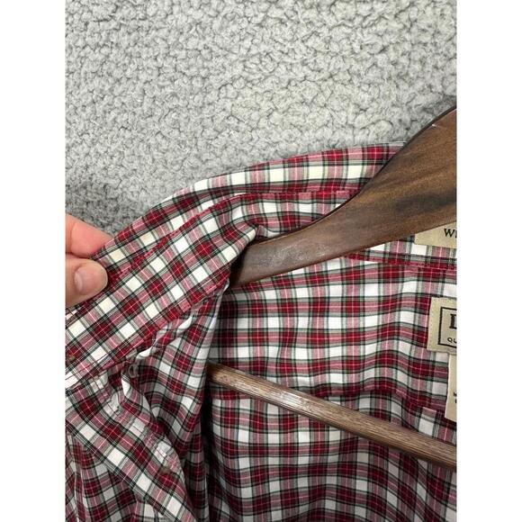 L.L.Bean Plaid Long-Sleeve‎ Button-Down Shirt Collared large Mens - Picture 3 of 5